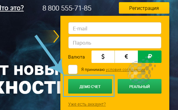 Демо-счета в платформе брокера Биномо